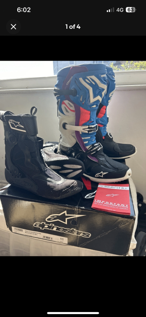 Alpinestars Tech 10 Super Vented Motocross Boots - Multicoloured, New