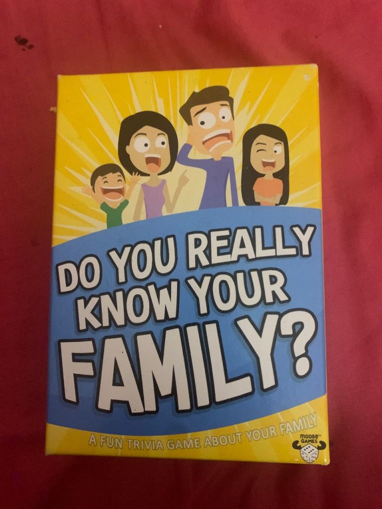 "Do You Really Know Your Family?" – Family Trivia Game – £6 