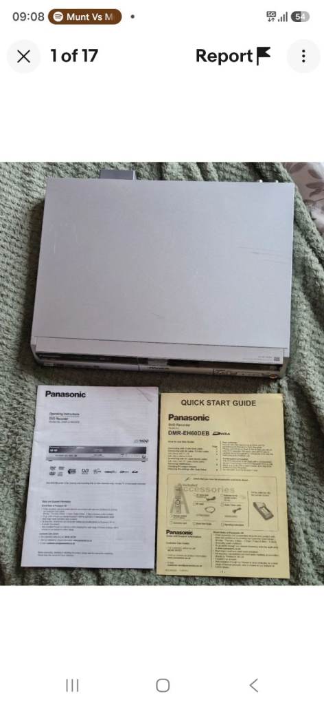 Panasonic DMR-EH60D - DVD Recorder HDD Player Silver - (No power lead / remote)