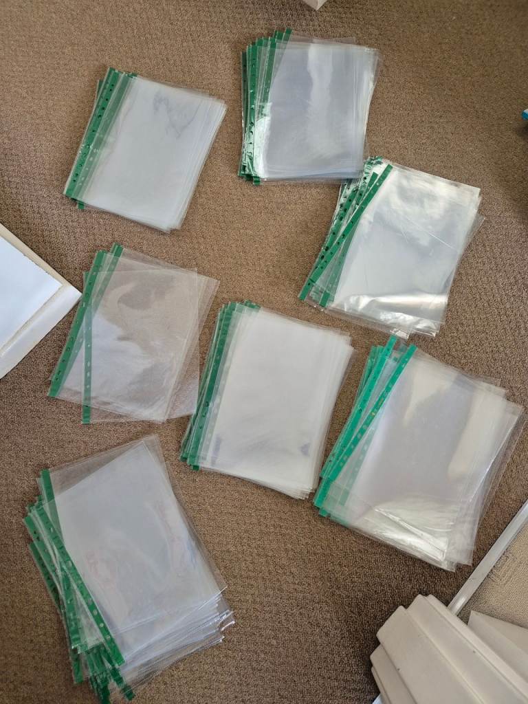 Nearly 200 Quality A4 Punched Pockets - most of them never used