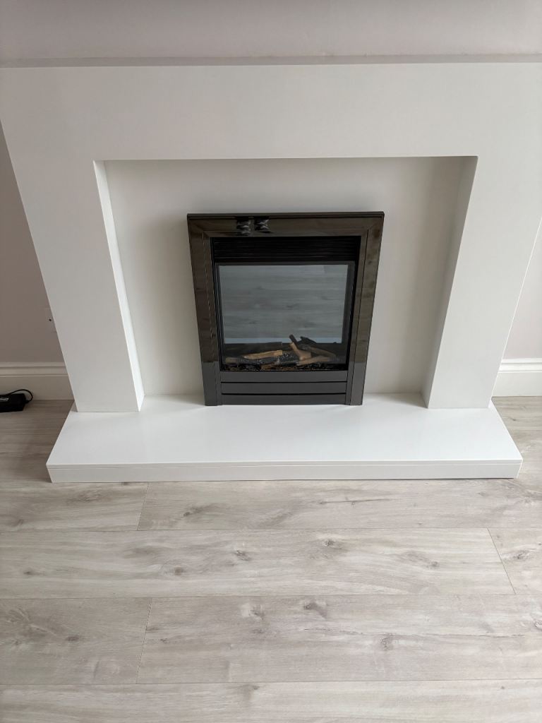 Electric Fire and Marble Surround