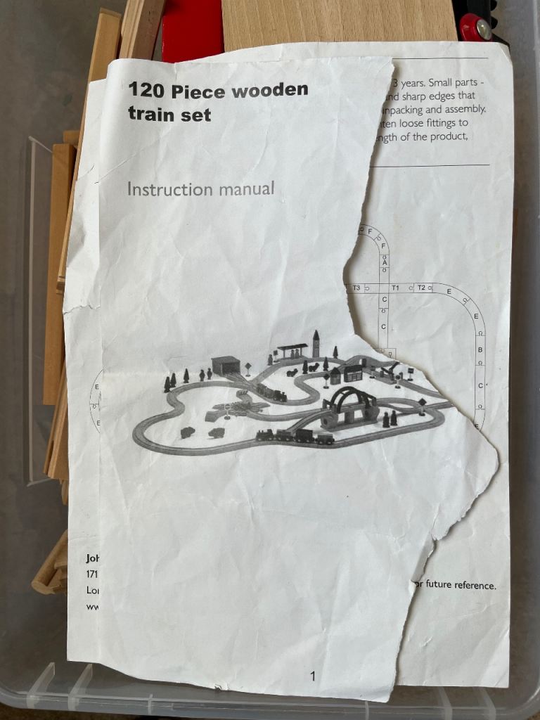 John Lewis Wooden Train Set