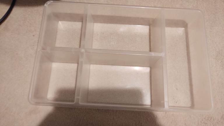 Plastic tray with compartments ideal storage