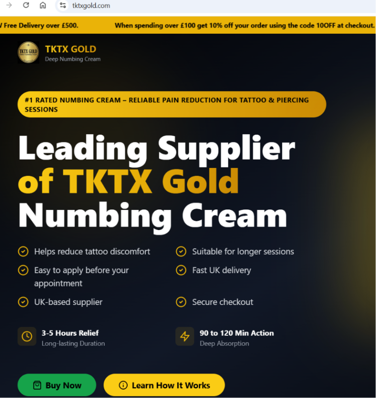 TKTX Gold 80% Numbing Ointment - 10 Tubes-Larger Bulk Deals for Tattoo Artists & Resellers Available