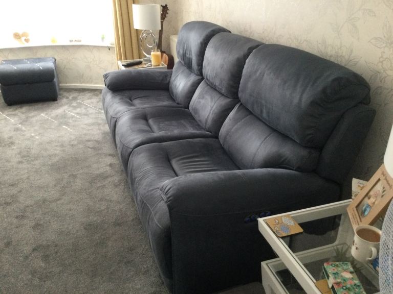 Three piece suite + storage stool