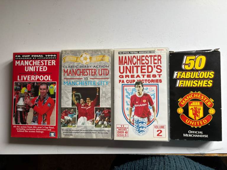 MANCHESTER UNITED VHS TAPES  