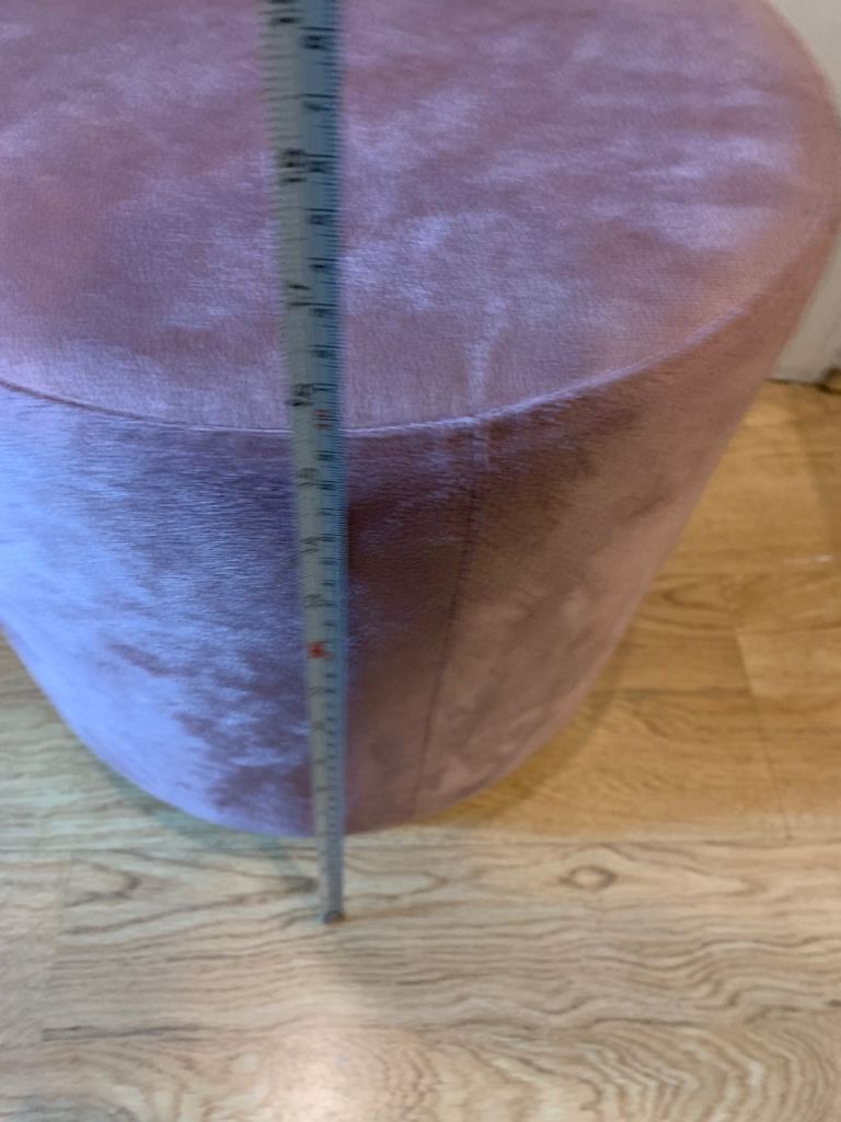 Round Velvet ottoman stool
