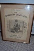 Scotland 1866 THE CALEDONAIA QUADEILLES SCOTTISH 'Musical bouquet' PRINT