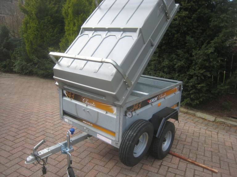 Erde 143 Classic Trailer,ABS cover,Load Bars,Spare wheel,Jockey wheel