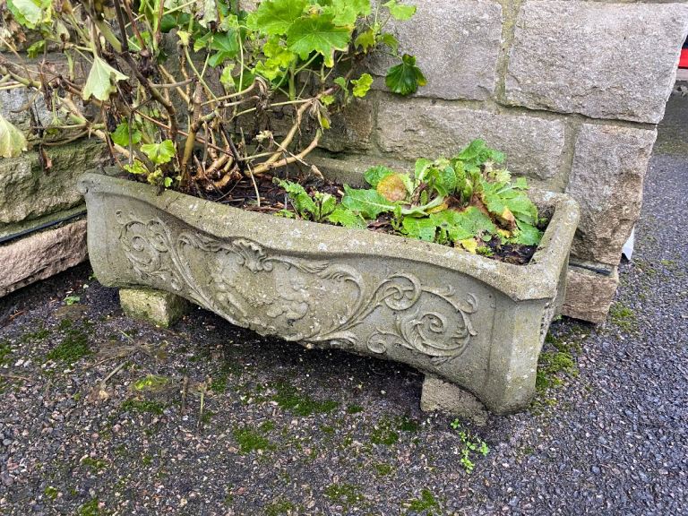 3 stone trough planters