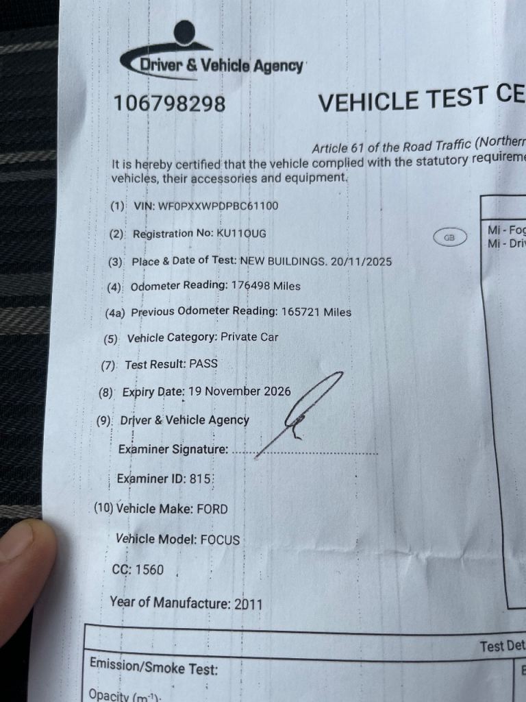 Ford, FOCUS, Hatchback, 2011, Manual, 1560 (cc), 5 doors