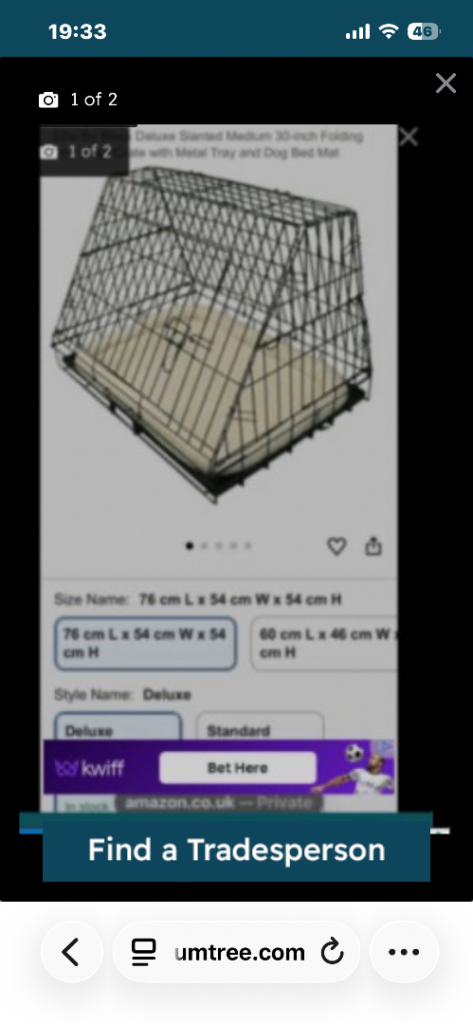 New dog crate 