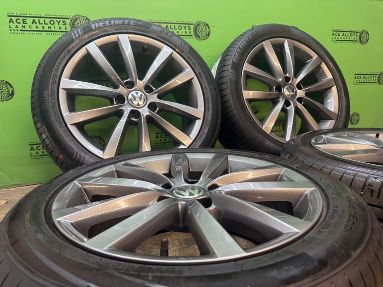 *REFURBISHED* GENUINE OEM VW 17”” 5x112 ALLOY WHEELS + TYRES