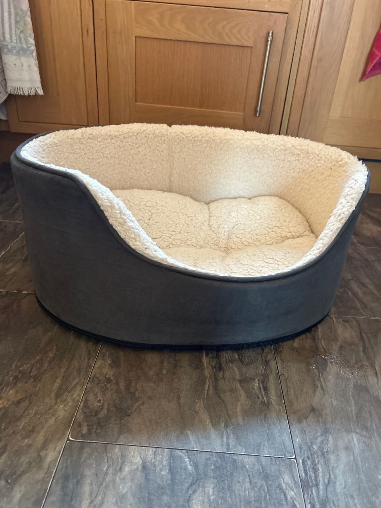 Grey dog bed 65” x 50”