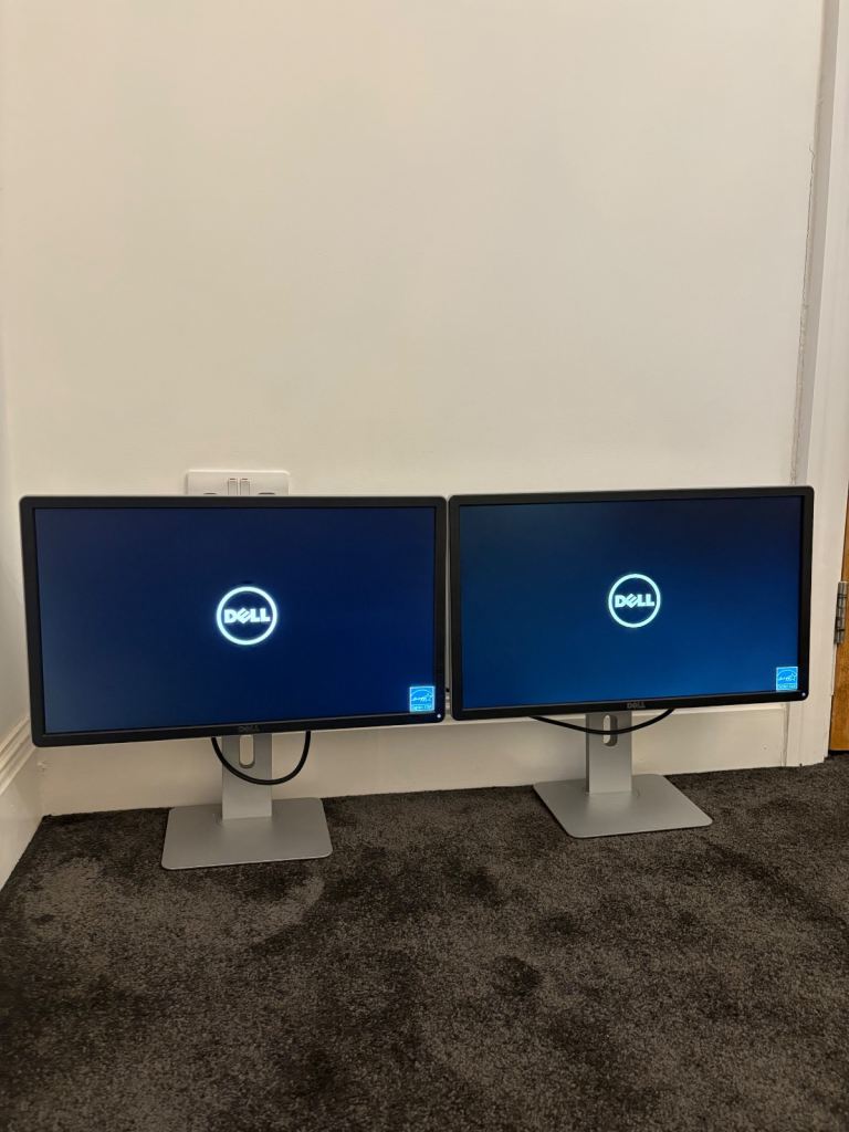 Dual Dell 23 inch monitors 1080P FULL HD PROFESSIONAL LED Widescreen monitors
