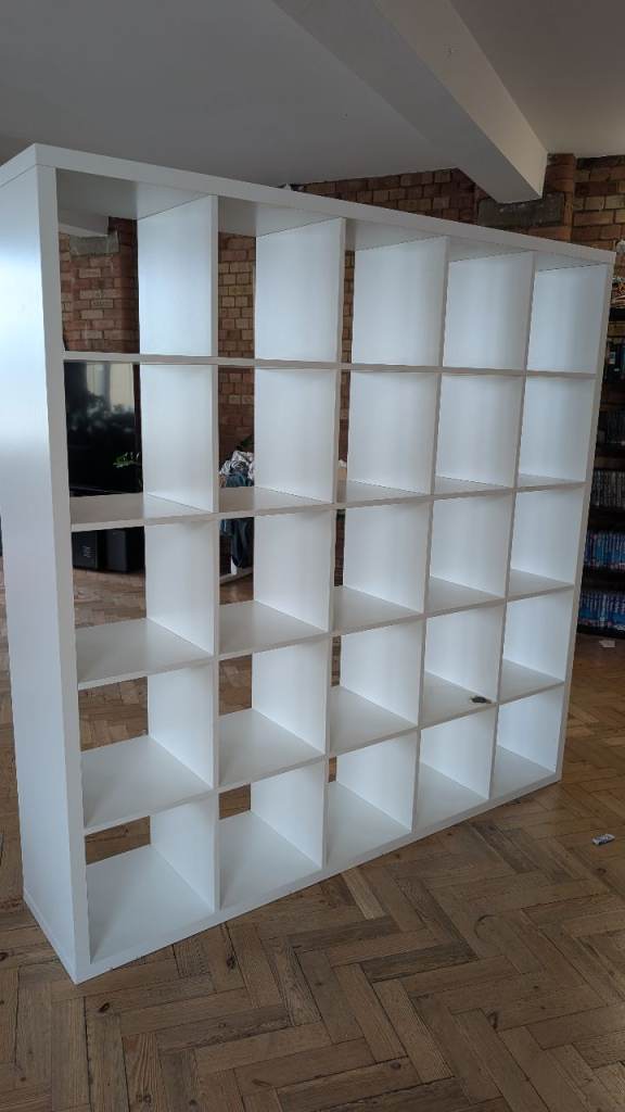 5x5 Large IKEA bookshelf, white 