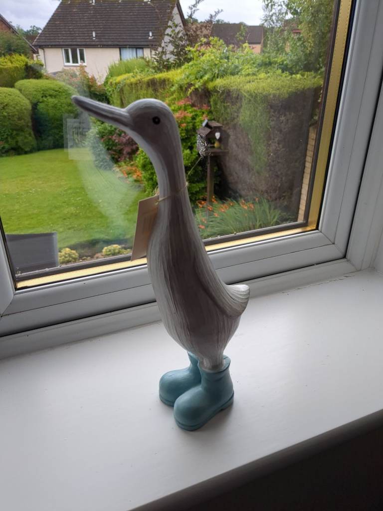 Wooden Duck in Boots Decor – Brand New with Tags
