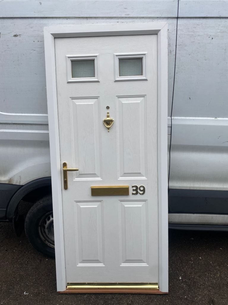 Used Upvc White Front,Back,Garage,Mancave Composite Door 