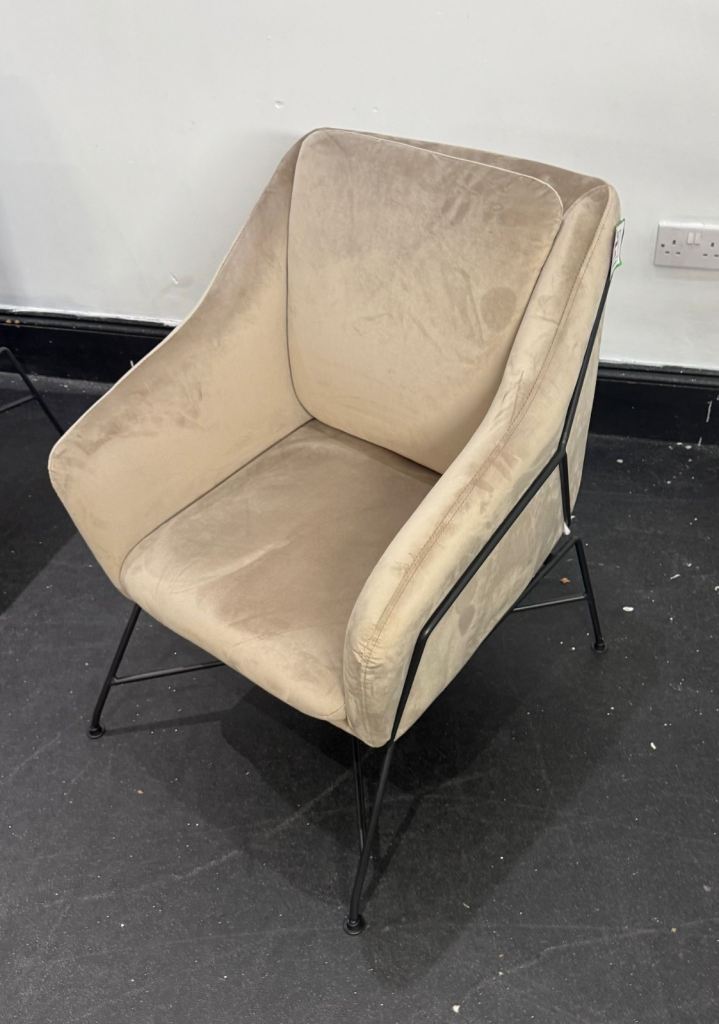 Marjorie Oyster Coloured Lounge Chair  New  £95 Free Local Delivery
