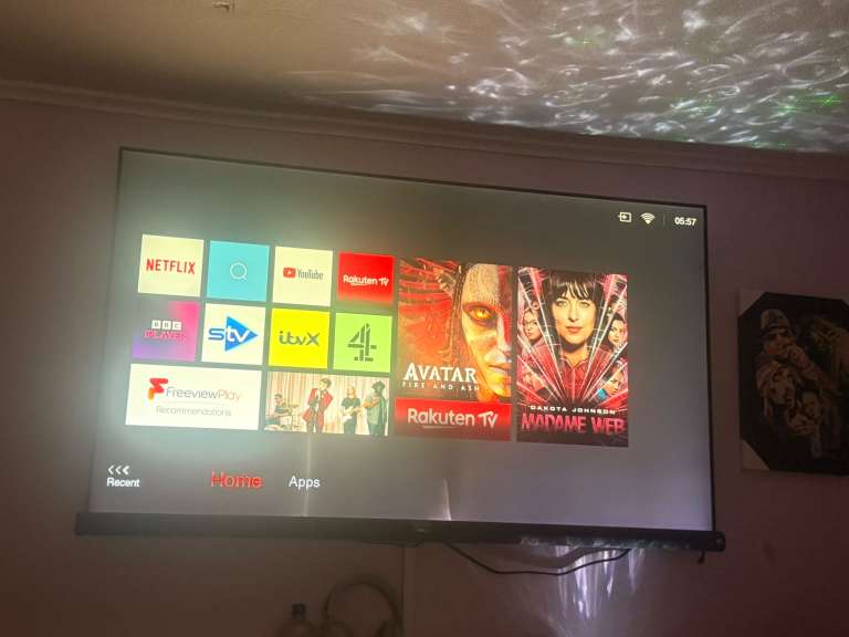 Tcl 65 inchmart TV – Good Condition, Wall Mounted