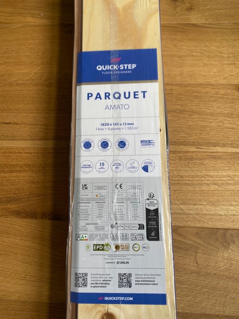 Quick-Step Parquet Amato Wood Flooring - New, Unopened Packs x 6