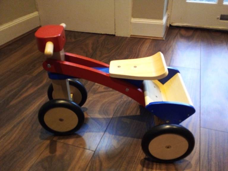 John Lewis My First Wooden sit on ride on toy Trike bike cycle