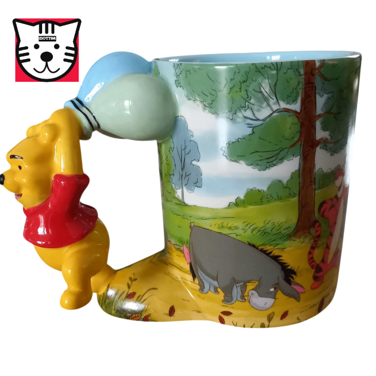 Disney Parks 3D Winnie the Pooh Mug Balloons Blustery Day Tigger Piglet Eeyore