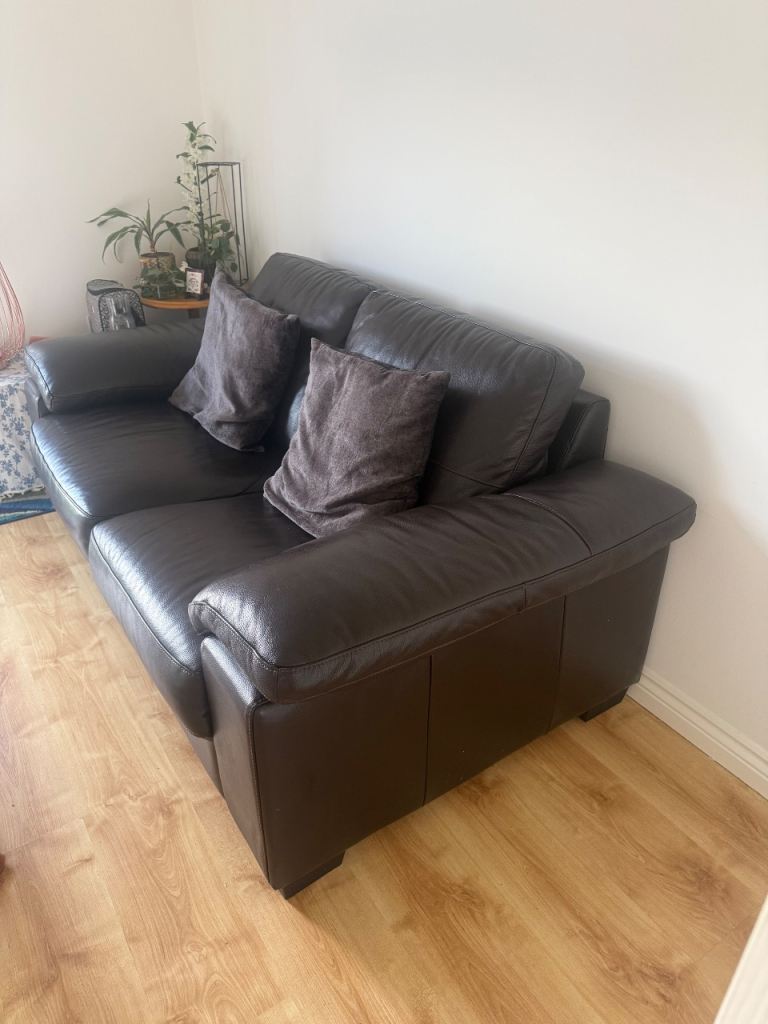 Great leather sofa as good as new available for sale