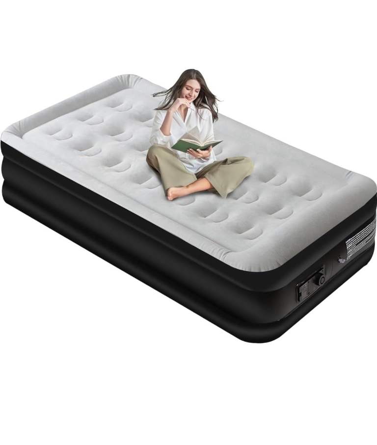 Twin Size Inflatable Air Mattress with Built-in Pump – New