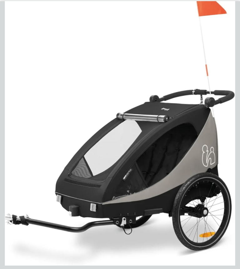 Hauck Dryk Duo Plus RRP £450 BNIB 2 seater Black 2in1 Kids Bike Trailer & Pushchair