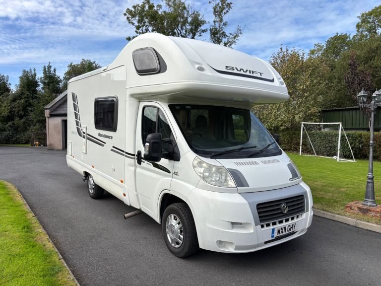 Swift Sundance 590RS Coach Built Motorhome. FSH. 2011 Ducato. 4 Berth 4 Belts. 3.5T. MOT Aug 27.
