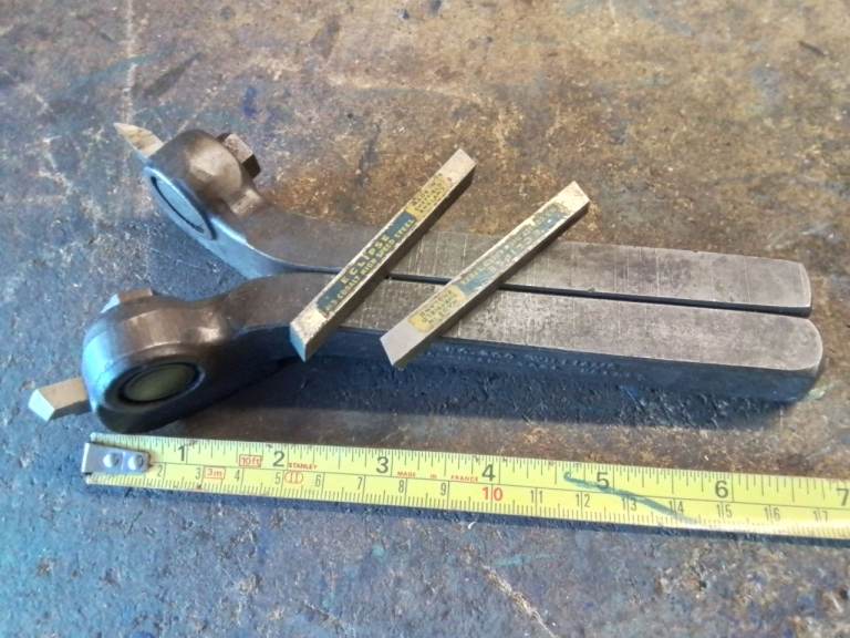 A Left and Right hand HSS Turning tool holders