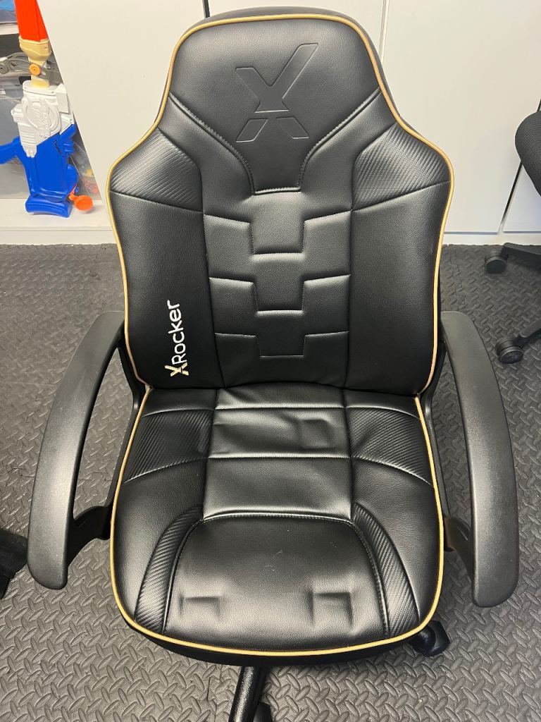 X Rocker Gaming Chair - Black Leather, Good Condition