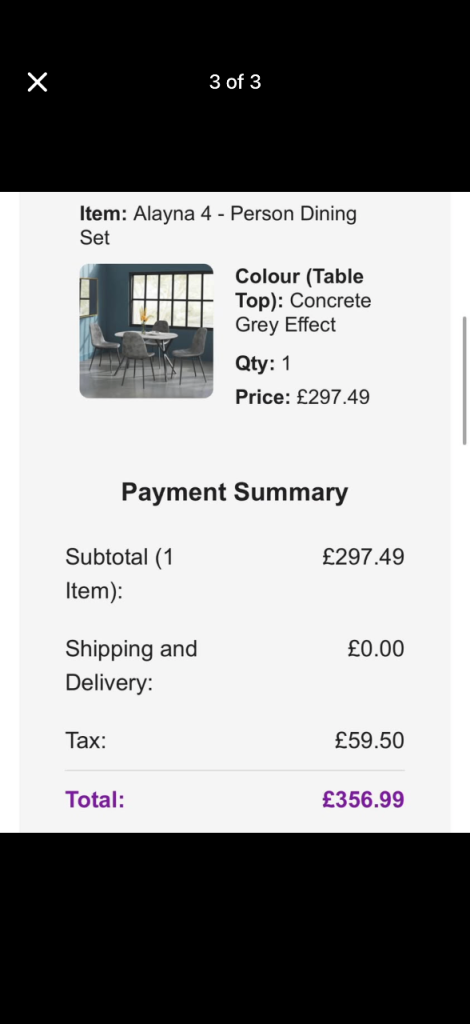 Dining table and chairs 