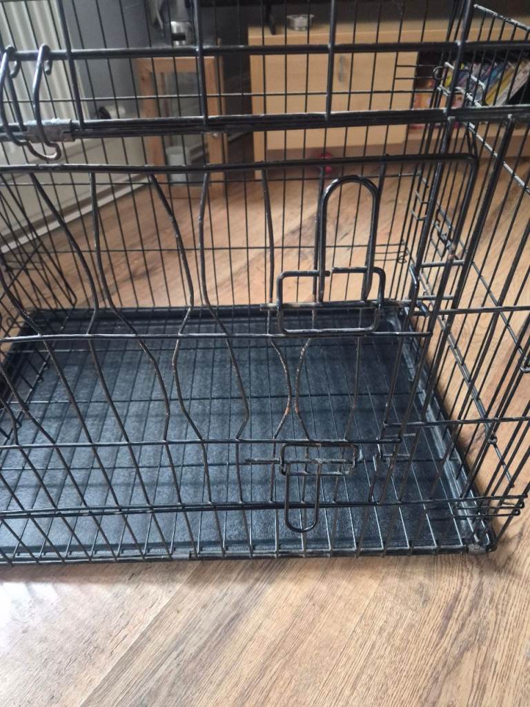 Double door dog crate 24 inch