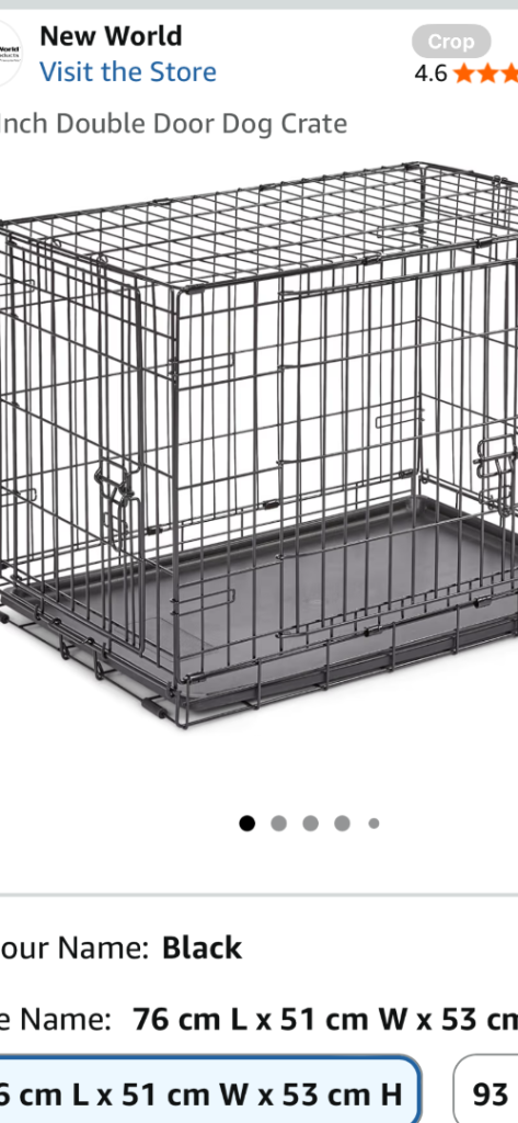 New dog crate - measurements below