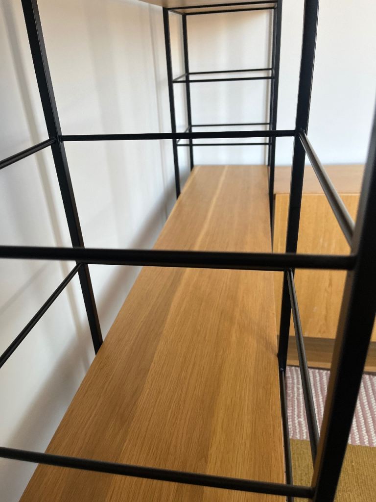 Heals modular shelving system. Mint condition 