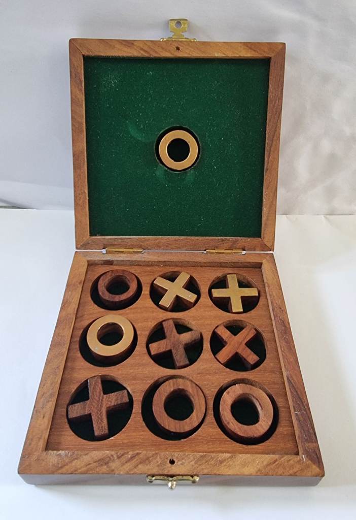 Wooden Tic-Tac-Toe Game in Box