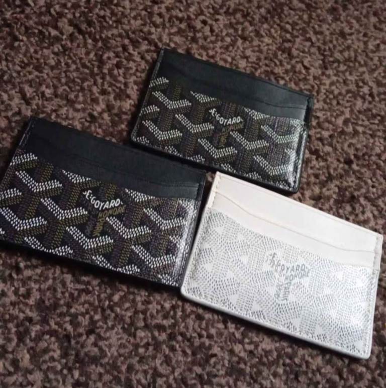 Goyard Card Holders - Black,White - Good Condition