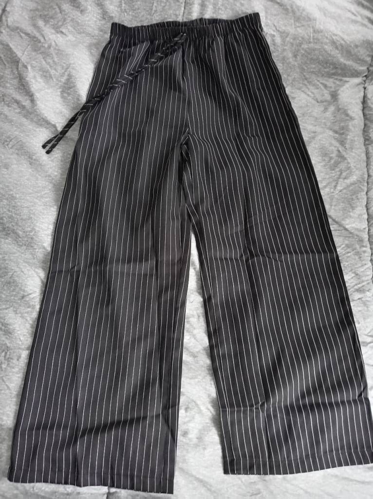 Smart pinstripe wide leg trousers  Size LTemu
