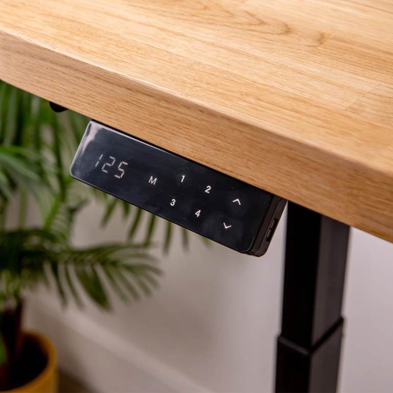 Domli Standing Desk With Oak 1500mm X 800mm / 27mm / Oiled