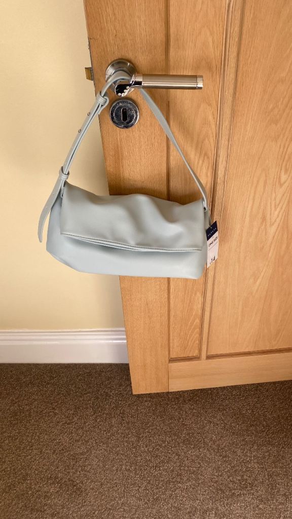 Light blue handbag RRP£14 new  spacious when you open bag goes long No offers