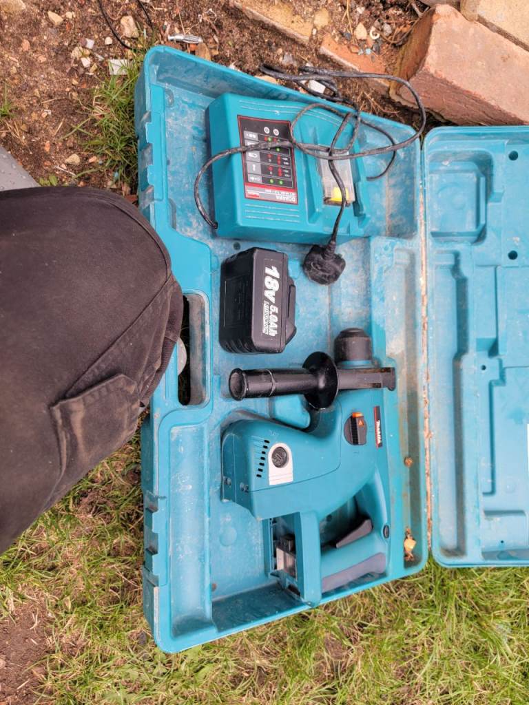 A an makita cordless hammer drill.