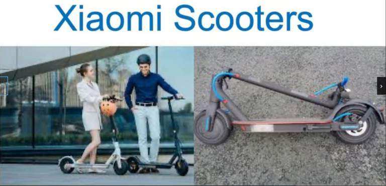 Xiaomi Scooter or Mi Scooters - Original with Warranty - Shop W128DF - We repair Mi Scooters 
