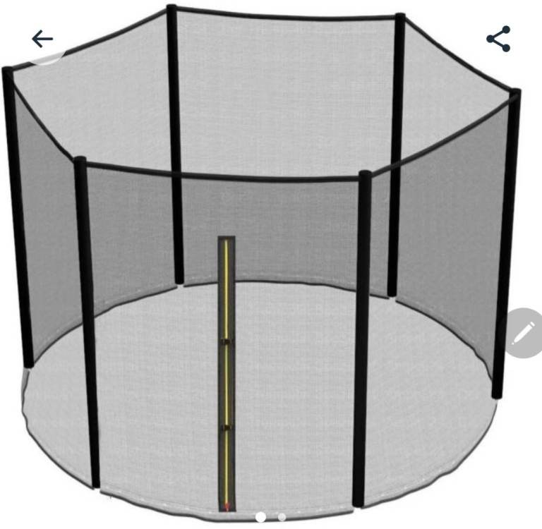 6 pole 10ft Trampoline Safety net