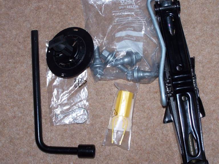 TOOLS TO ENABLE YOU TO CHANGE A SPACE SAVER TYRE