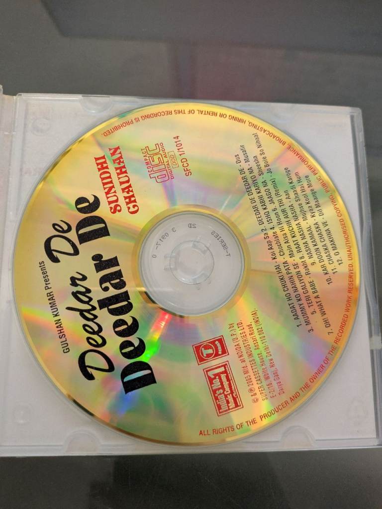 Deedar De Deedar De Indian Asian Hindi Bollywood Movie Soundtrack Songs Music CD ref 10