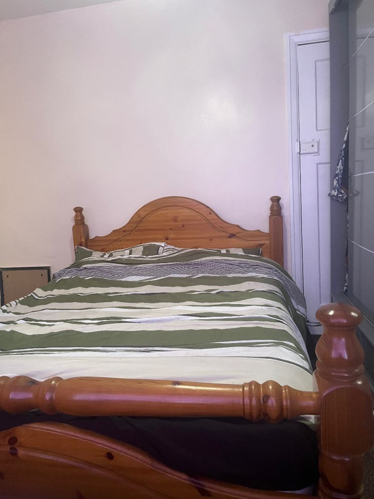 Double bed with mattress new condition used 
