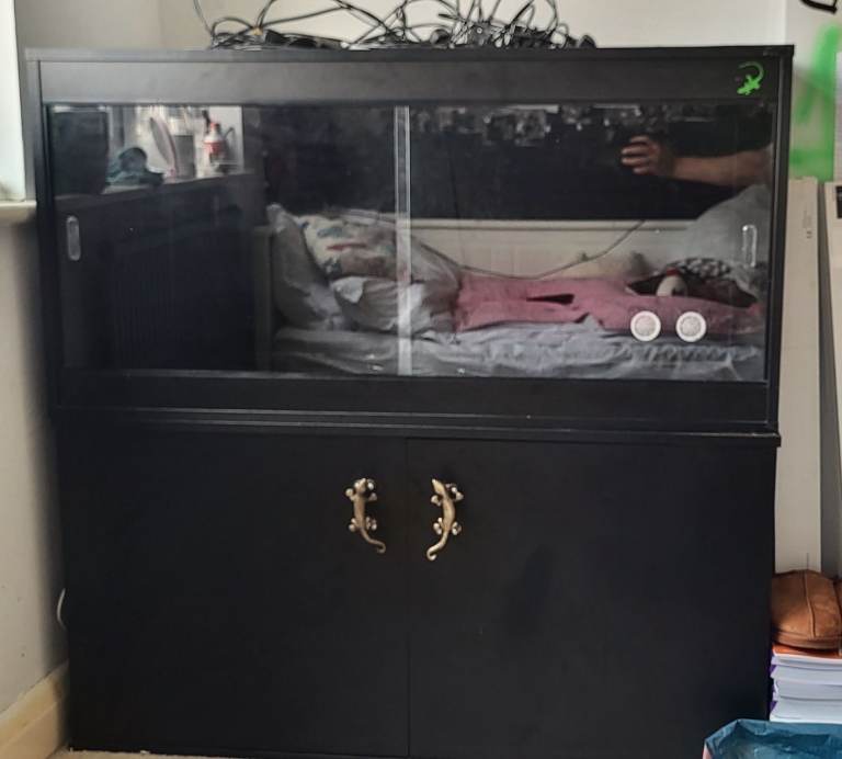 4ft Viavrium with equipment and cupboard.