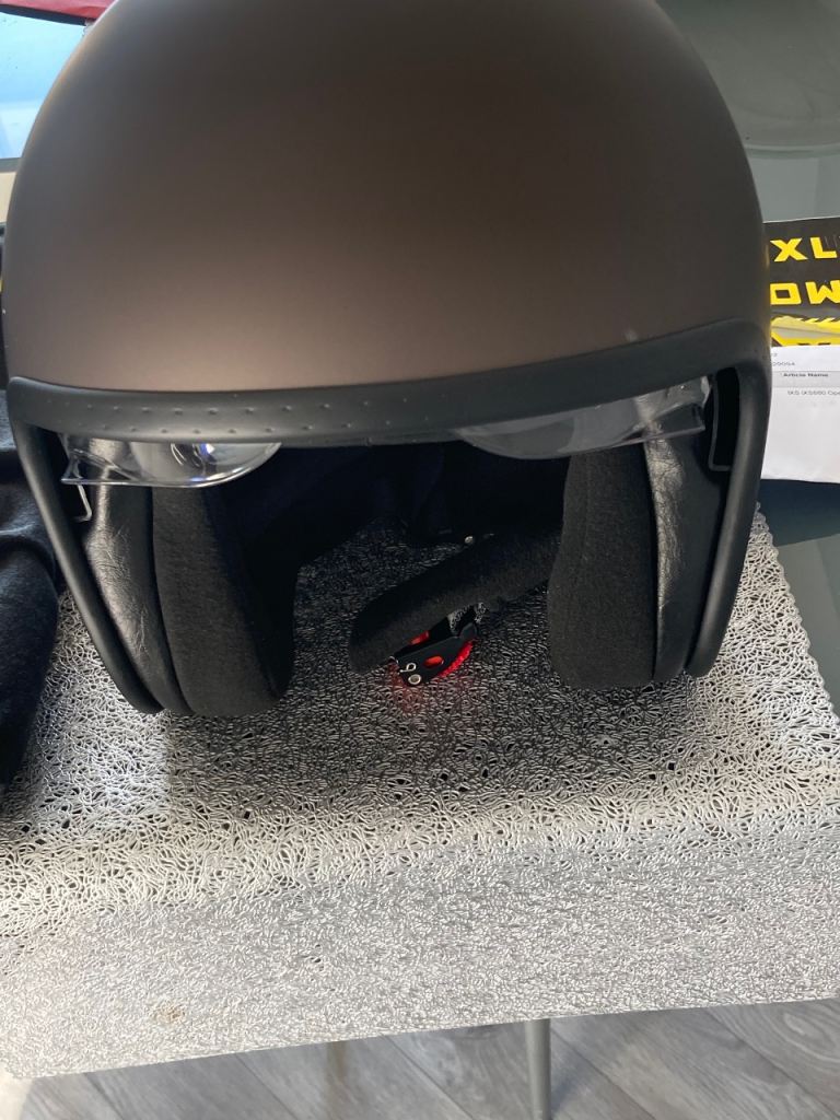 Open face motorbike helmet, medium size,new.